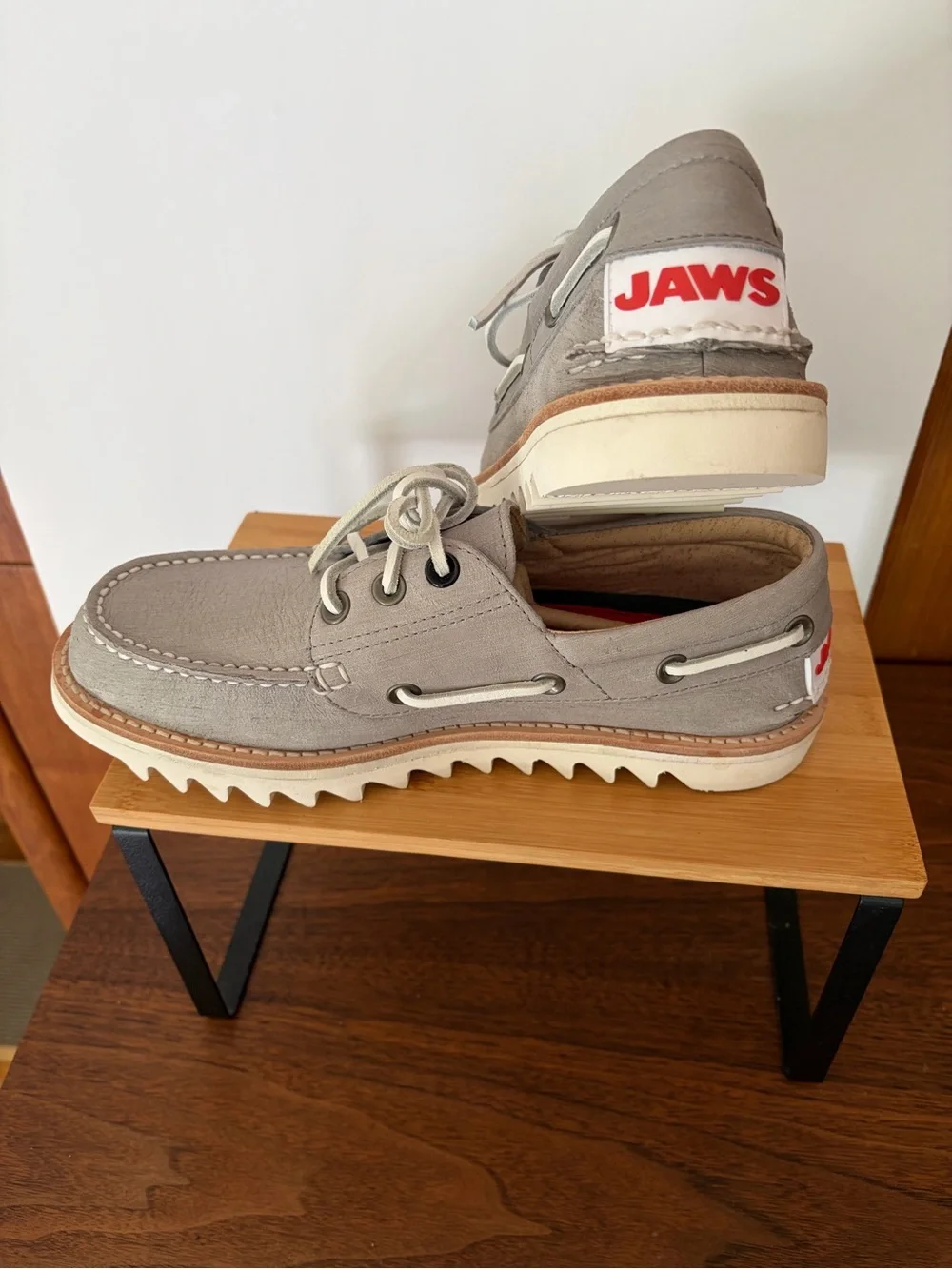 Sperry x JAWS Authentic Original 3-Eye Boat Shoes Sz 8.5 Limited Edition. Gray